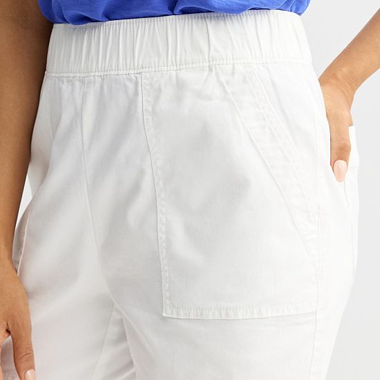  Petite Croft & Barrow® Pull On Twill Shorts