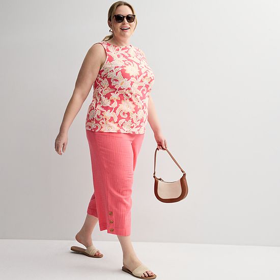  Plus Size Croft & Barrow® Bateau Tank Top