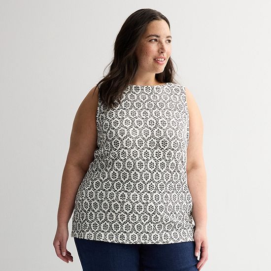  Plus Size Croft & Barrow® Bateau Tank Top