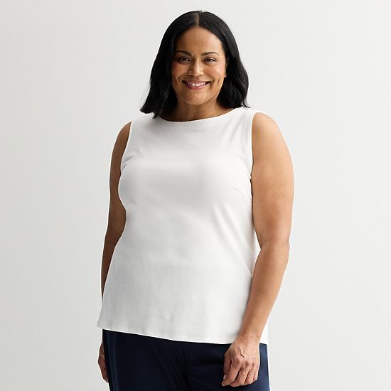  Plus Size Croft & Barrow® Bateau Tank Top