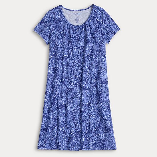  Women's Croft & Barrow® Short Sleeve Sleep Knit Gown