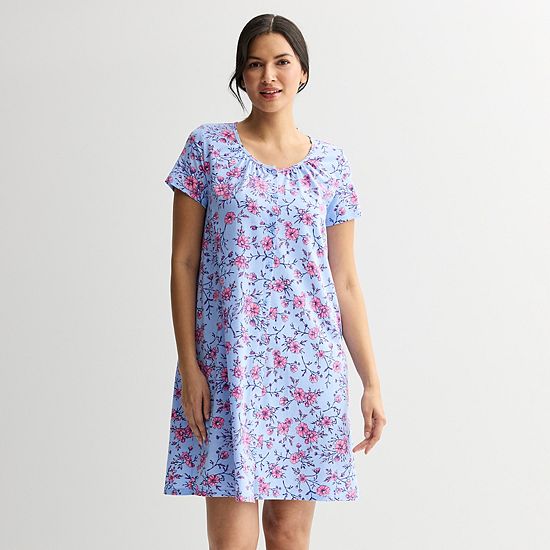  Women's Croft & Barrow® Short Sleeve Sleep Knit Gown