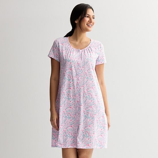  Women's Croft & Barrow® Short Sleeve Sleep Knit Gown