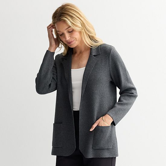  Women's Croft & Barrow Swing Sweater Blazer