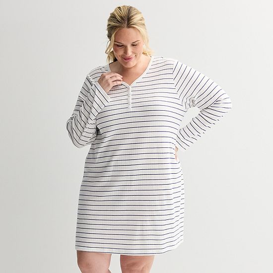  Plus Size Croft & Barrow® Textured Knit Pajama Sleepshirt