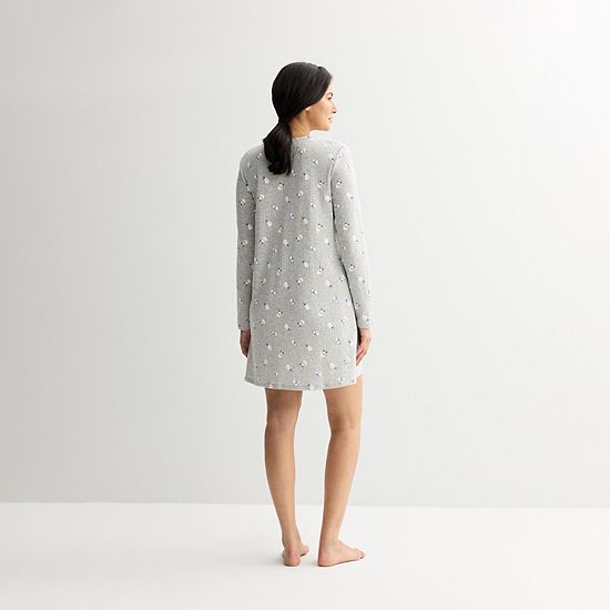  Women's Croft & Barrow® Textured Knit Pajama Sleepshirt