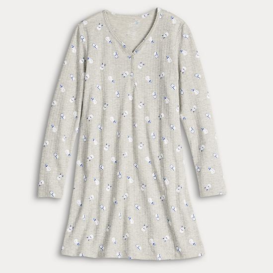  Women's Croft & Barrow® Textured Knit Pajama Sleepshirt