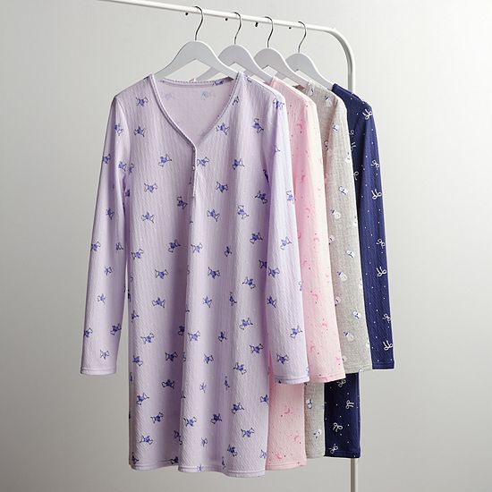  Women's Croft & Barrow® Textured Knit Pajama Sleepshirt