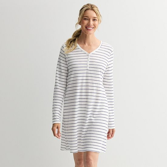  Women's Croft & Barrow® Textured Knit Pajama Sleepshirt