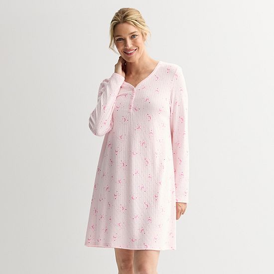  Women's Croft & Barrow® Textured Knit Pajama Sleepshirt