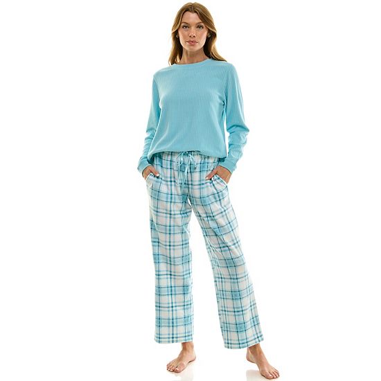  Women's Long Croft & Barrow® Pajama Top & Pajama Bottoms Set