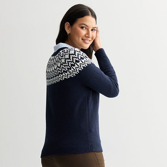  Petite Croft & Barrow® Fair Isle Sweater