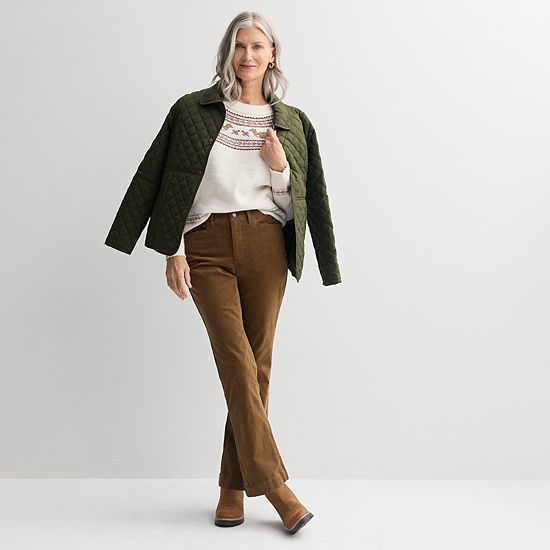  Women's Croft & Barrow® Bootcut Corduroy Pants