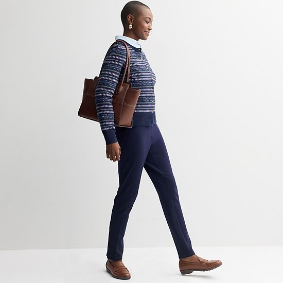  Women's Croft & Barrow® All Over Fair Isle Button Sweater Cardigan