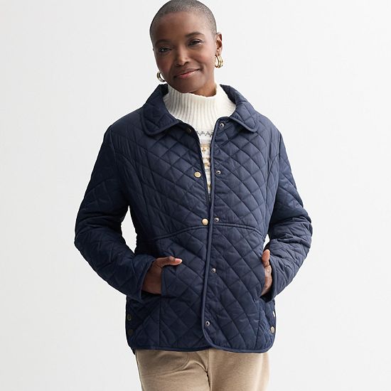  Women's Croft & Barrow® Quilted Snap Jacket