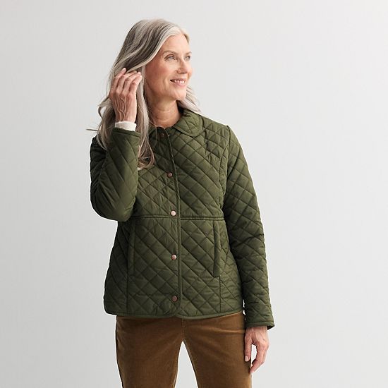  Women's Croft & Barrow® Quilted Snap Jacket
