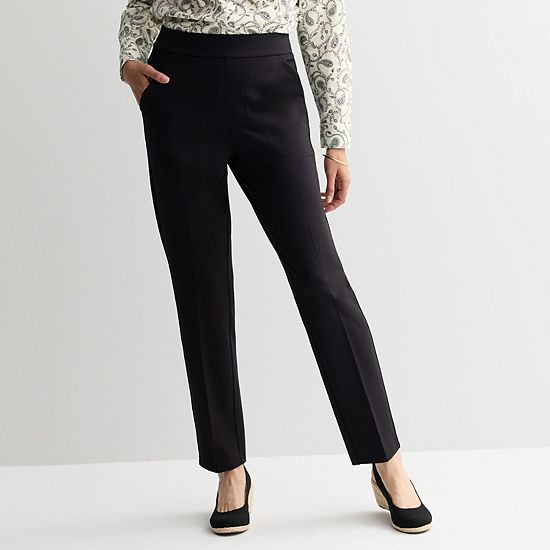  Women's Croft & Barrow® Ponte Slant-Pocket Pull-On Pants