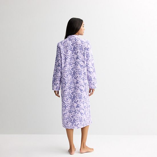  Women's Croft & Barrow® Long Quilted Zip Robe