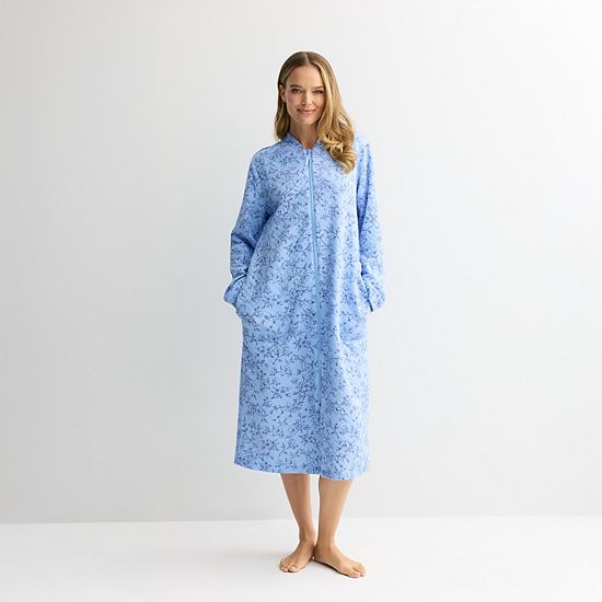  Women's Croft & Barrow® Long Quilted Zip Robe