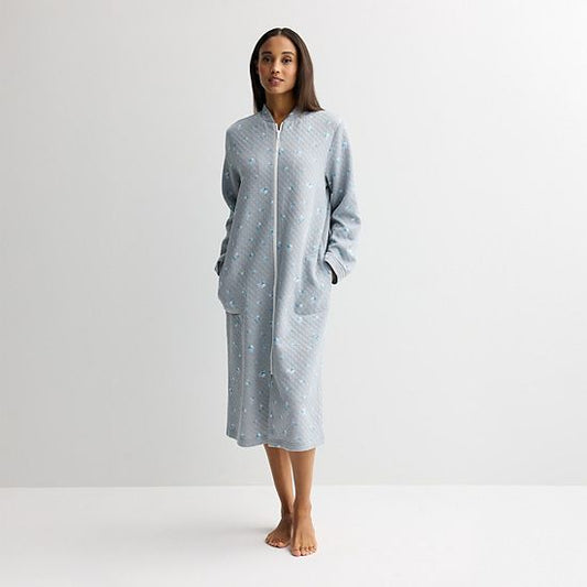  Women's Croft & Barrow® Long Quilted Zip Robe