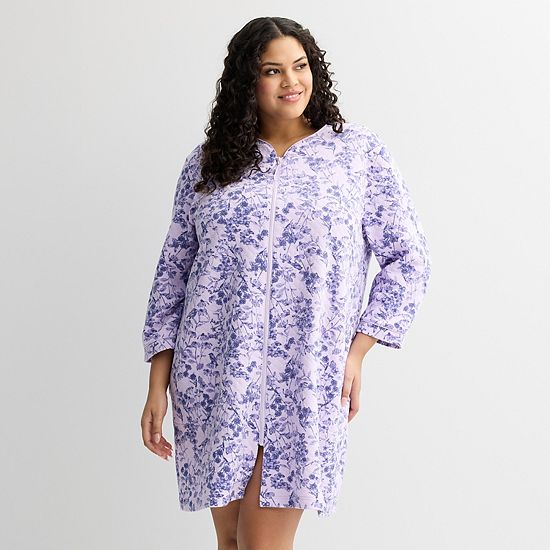  Plus Size Croft & Barrow® Quilted Zip Robe