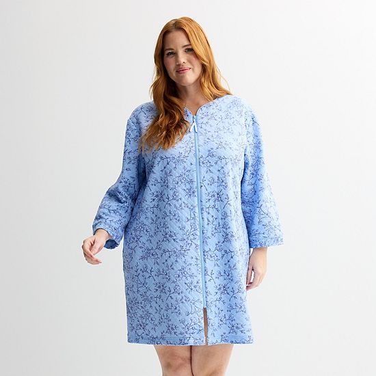  Plus Size Croft & Barrow® Quilted Zip Robe