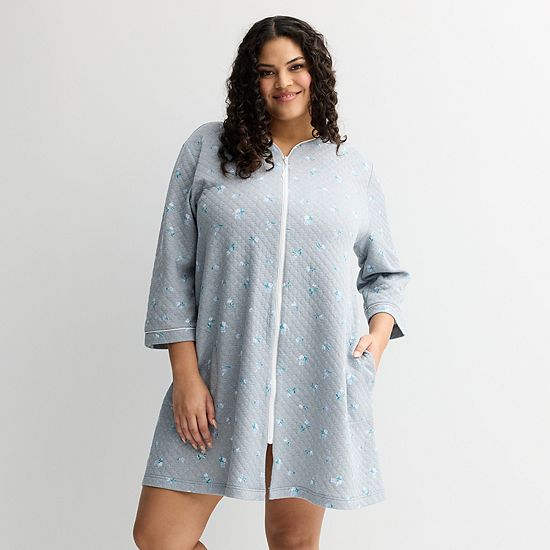  Plus Size Croft & Barrow® Quilted Zip Robe