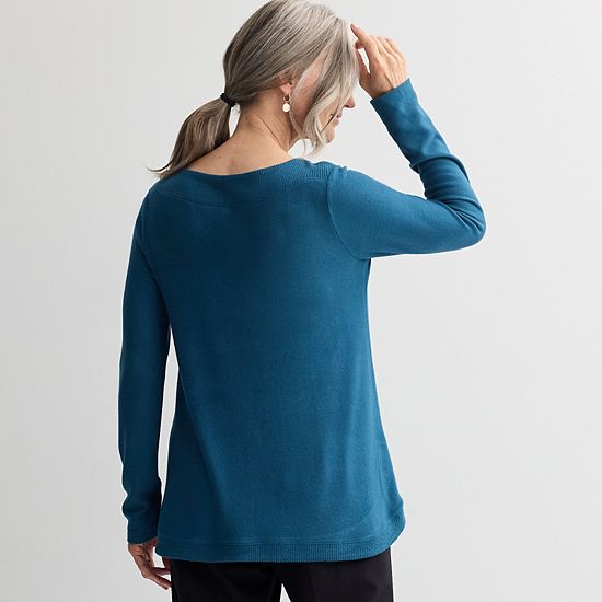  Women's Croft & Barrow® Side Button Bateau Top