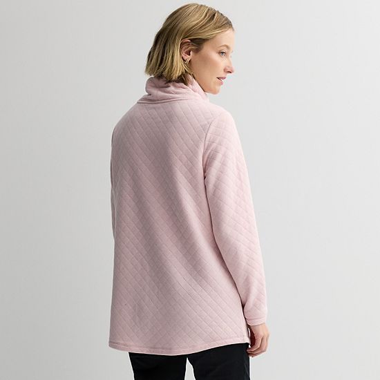  Women's Croft & Barrow® Pocket Mock Neck Tunic