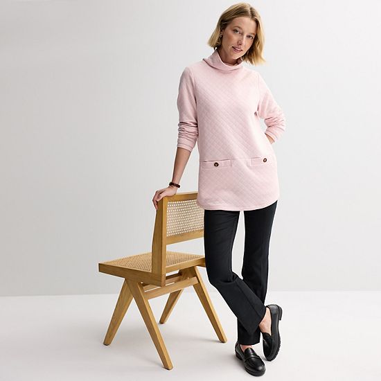  Women's Croft & Barrow® Pocket Mock Neck Tunic