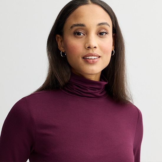  Women's Croft & Barrow® Fitted Turtleneck