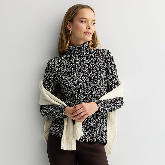  Women's Croft & Barrow® Fitted Turtleneck
