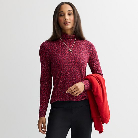  Women's Croft & Barrow® Fitted Turtleneck