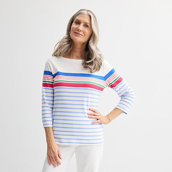  Petite Croft & Barrow® Boatneck Top