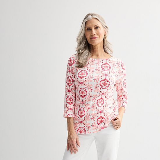  Petite Croft & Barrow® Boatneck Top